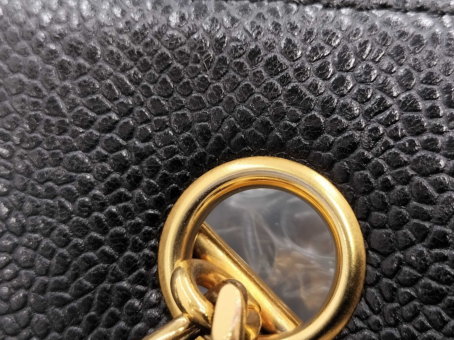 CHANEL Chain Shoulder Cocomark Caviar Skin Black Cereal: 5180080 Shoulder Bag