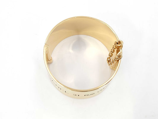 CHANEL Bangle Cambon Gold Logo Bracelet Bangle
