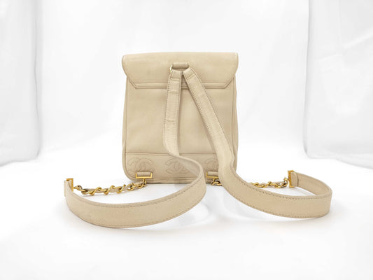 CHANEL Caviar Skin Triple Coco Mark Rucksack