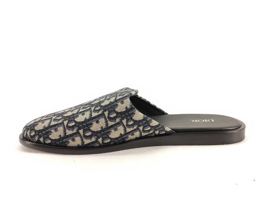 Dior Trotter Mule Sandals Oblique Canvas Navy #41 Sandals