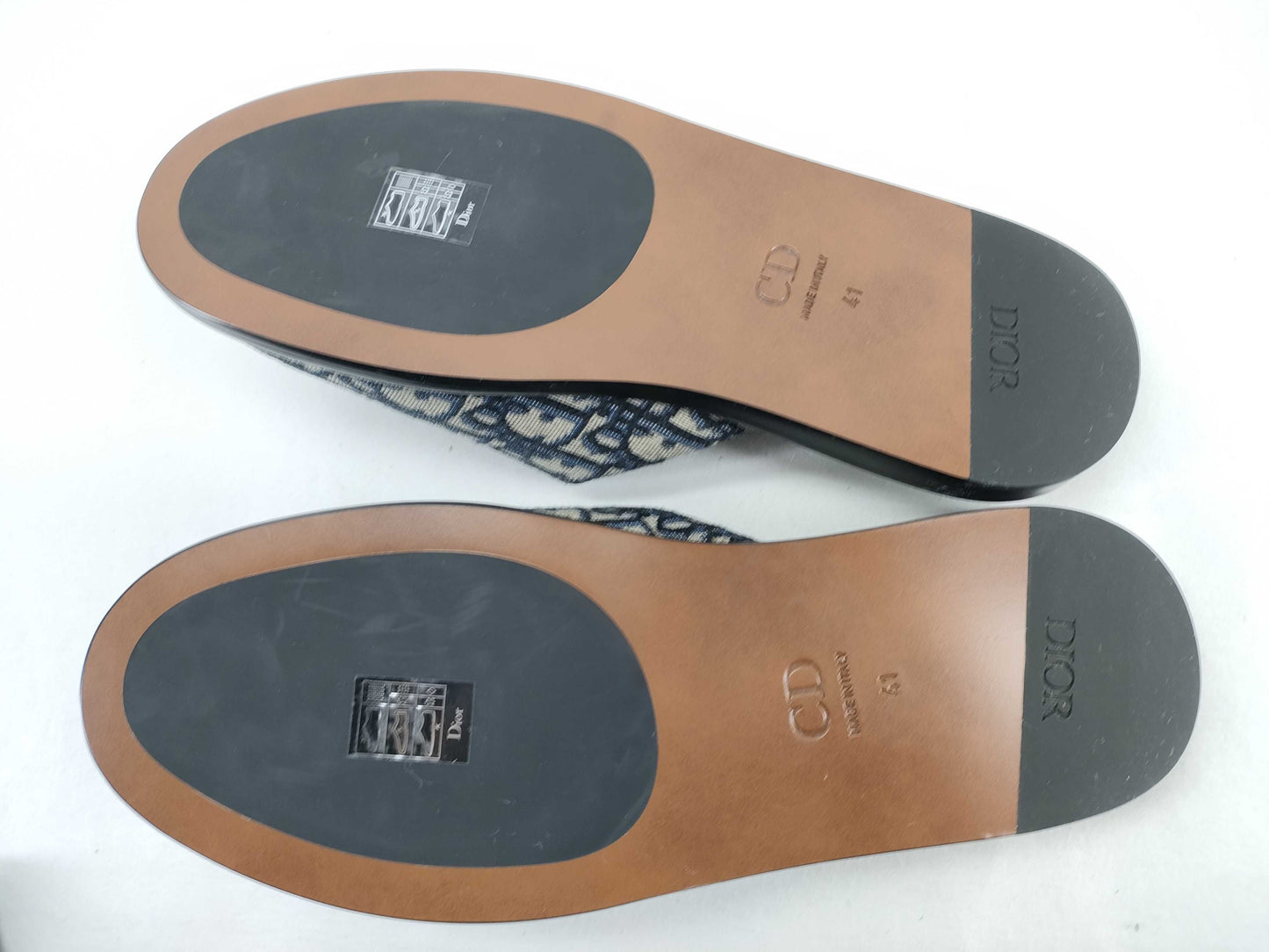 Dior Trotter Mule Sandals Oblique Canvas Navy #41 Sandals