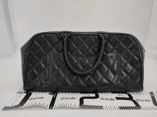 CHANEL Matlasse Boston Bag Caviar Skin Boston Bag