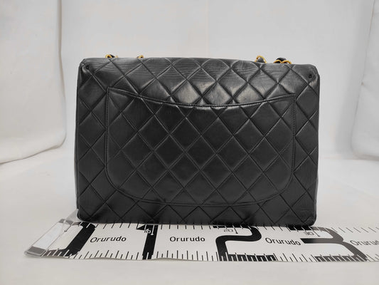 CHANEL Deca Matelasse 30 Shoulder Bag, Black, G Hardware