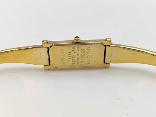 GUCCI 1500L 10245107 Quartz Gold Dial Women's Watch