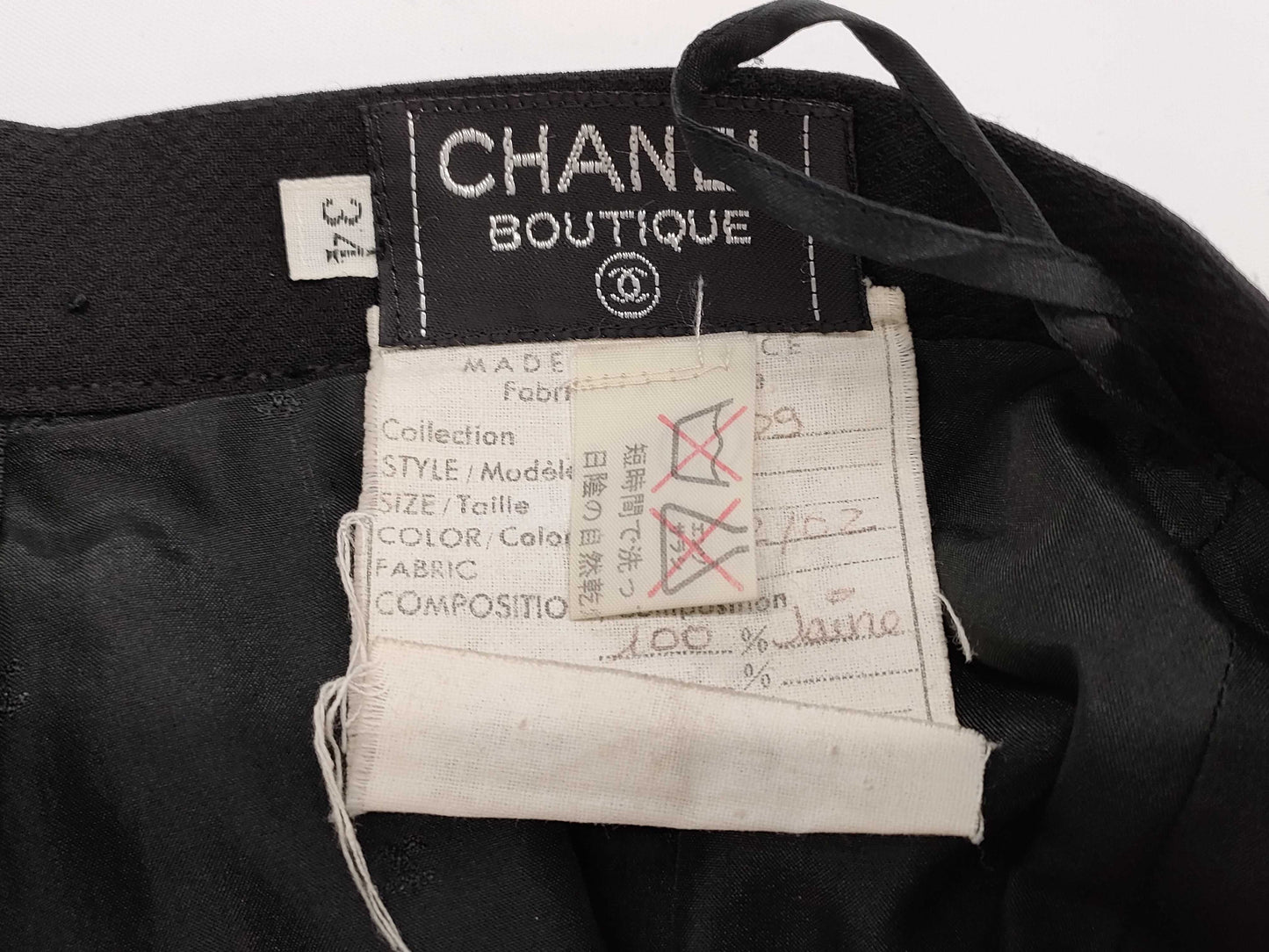 CHANEL Fall/Winter Jacket x Skirt Set Vintage Coco Button Wool Black #34 Jacket