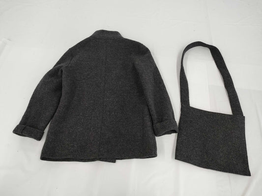 CHANEL Fall/Winter Wool Coat, Dark Gray, #38, 99A