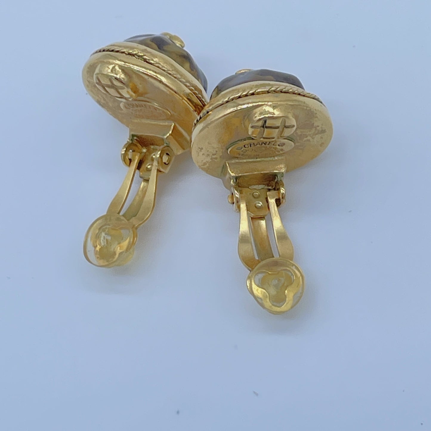 CHANEL Coco Mark Tortoiseshell Earrings 99A Earrings