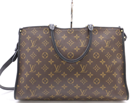 LOUIS VUITTON M43435 Monogram Popin Coeur MM Noir Cadena Key x2 with Crochet RFID Reaction Confirmed Shoulder Bag