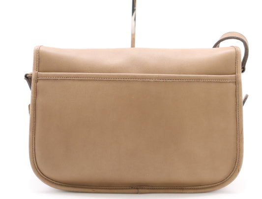 COACH Leather Shoulder Bag Beige Shoulder Bag
