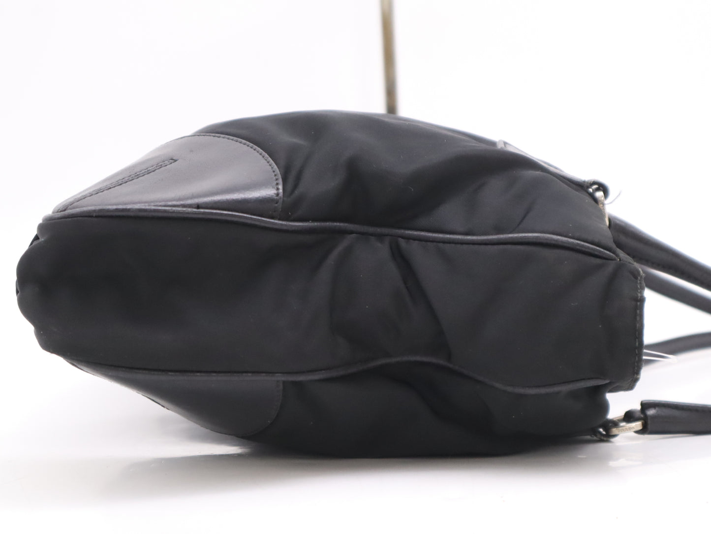 PRADA Nylon Triangle Logo Tote Bag Black Tote Bag