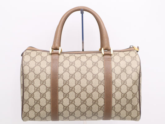 GUCCI 40・02・007 GG Supreme Sherry Line Khaki Brown Handbag