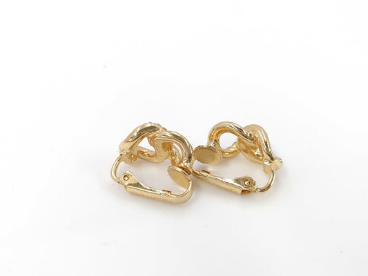 Dior GP Rhinestone Earrings Gold Earrings