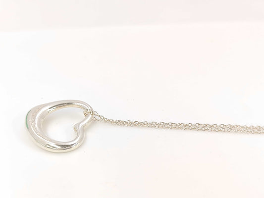 Tiffany & Co. SV925 Open Heart Necklace in Silver, with Box and Dust Bag