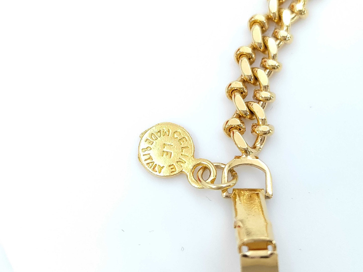 CELINE GP Triomphe Blason Bracelet, Gold, Box and Dust Bag Included