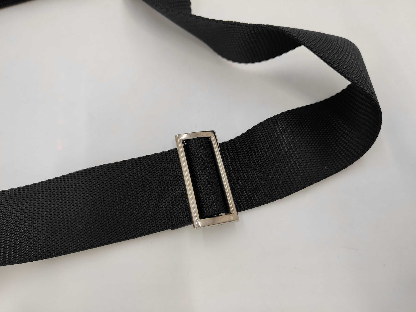 PRADA Nylon Triangle Logo Plate Shoulder Bag