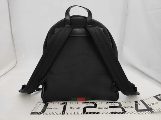 GUCCI 630917-520981 Canvas/Leather Sherry Line Backpack