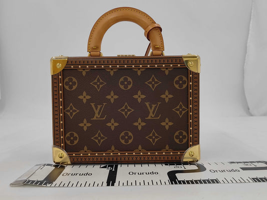 LOUIS VUITTON M20468 Monogram Petite Valise RFID-Verified Handbag with Shoulder Strap, Cloche, and Two Keys