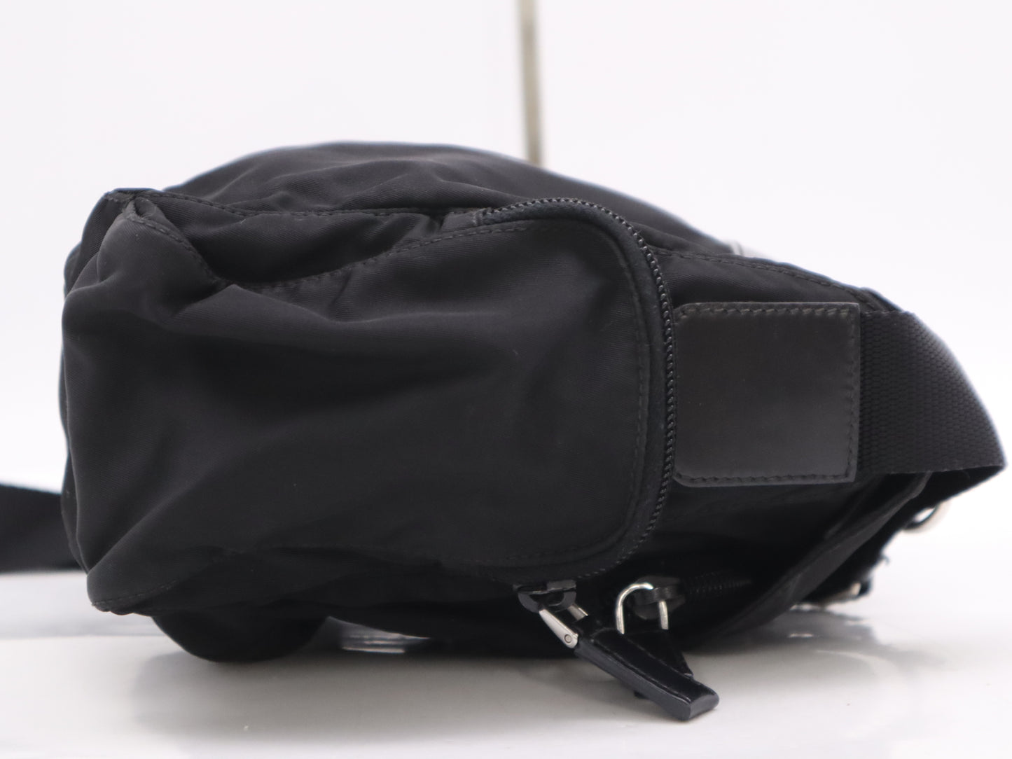 PRADA Nylon Triangle Logo Shoulder Bag Black SV Hardware Shoulder Bag