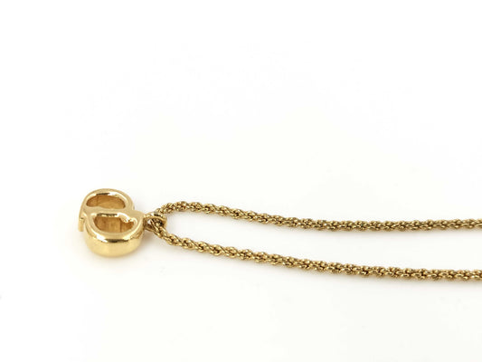 Dior CD logo gold necklace