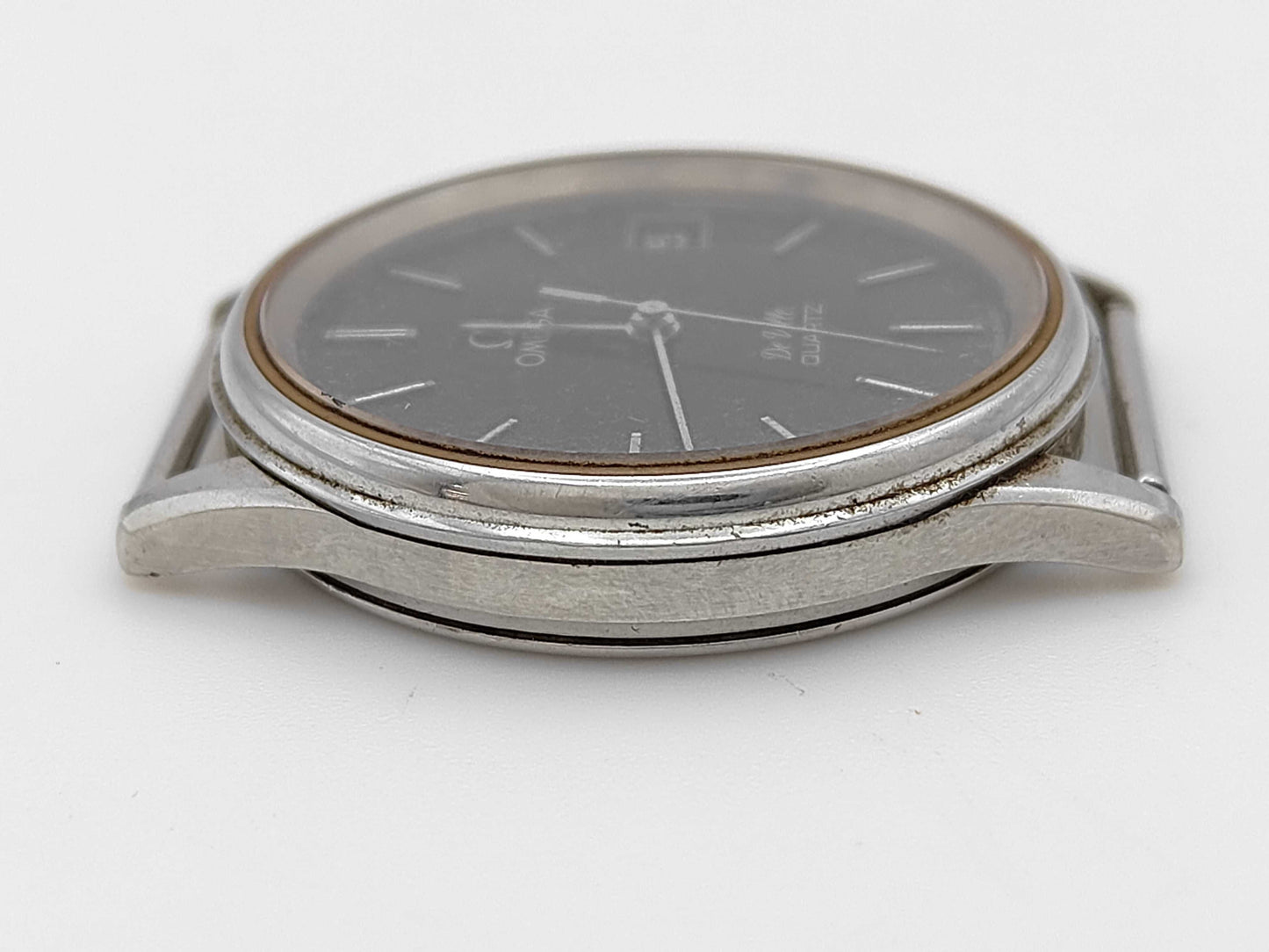 OMEGA 1332 Quartz Black Dial Boys Watch