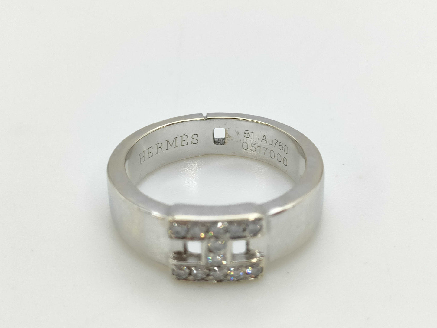 HERMES New Hercules #51 Diamond Au750 6.0g Ring