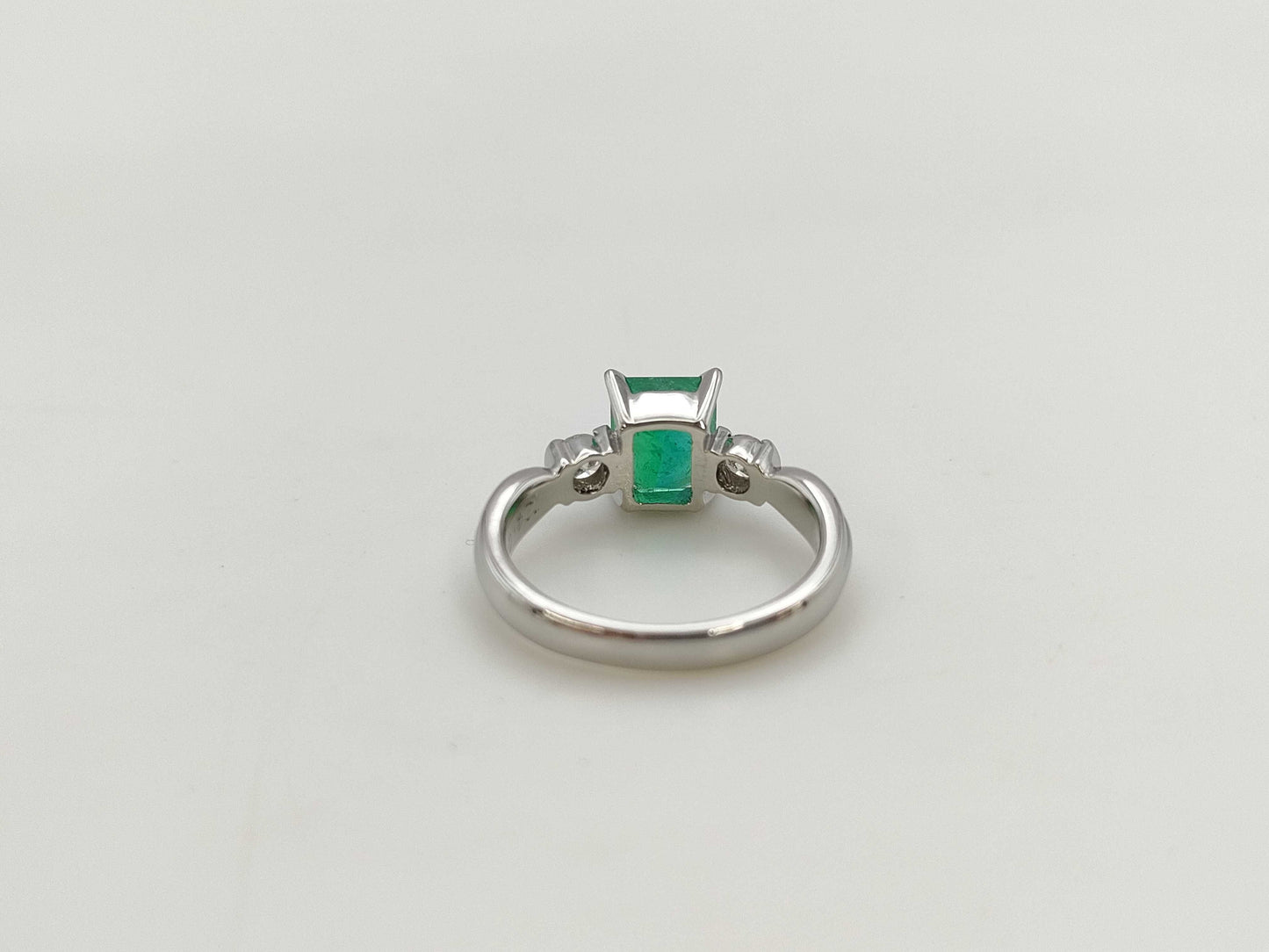 E1.24ct D0.18ct Pt900 4.6g Ring