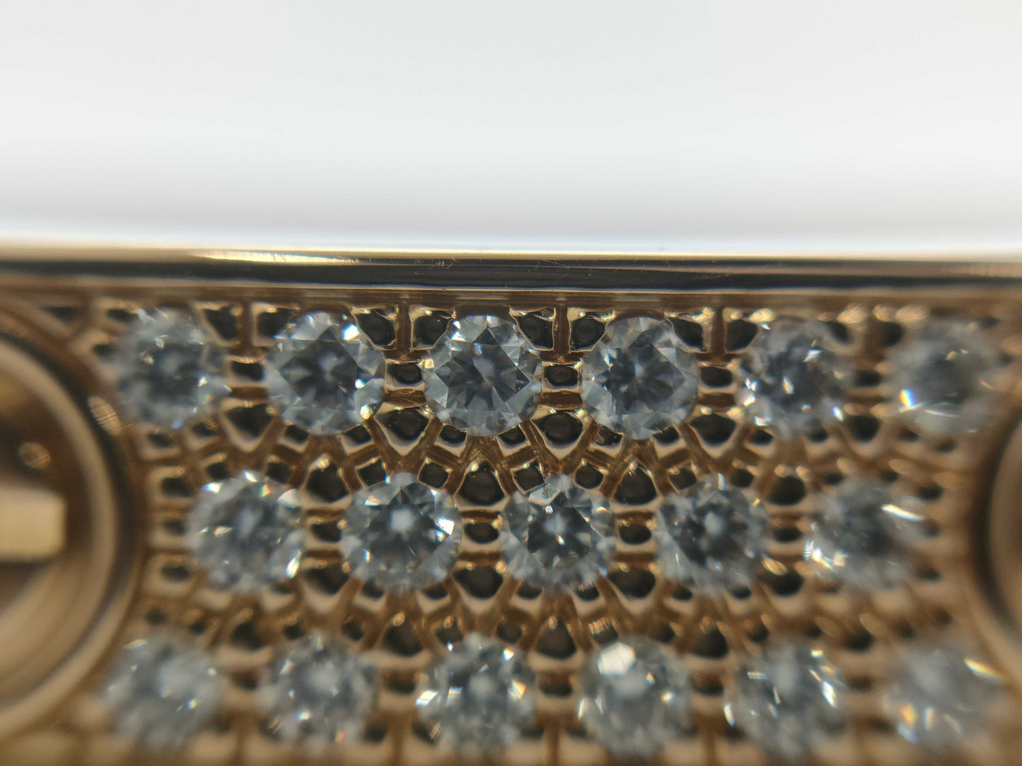 Cartier Love Bracelet Classic Model #17 Pavé Diamond PG Au750 45.8g Bracelet/Bangle