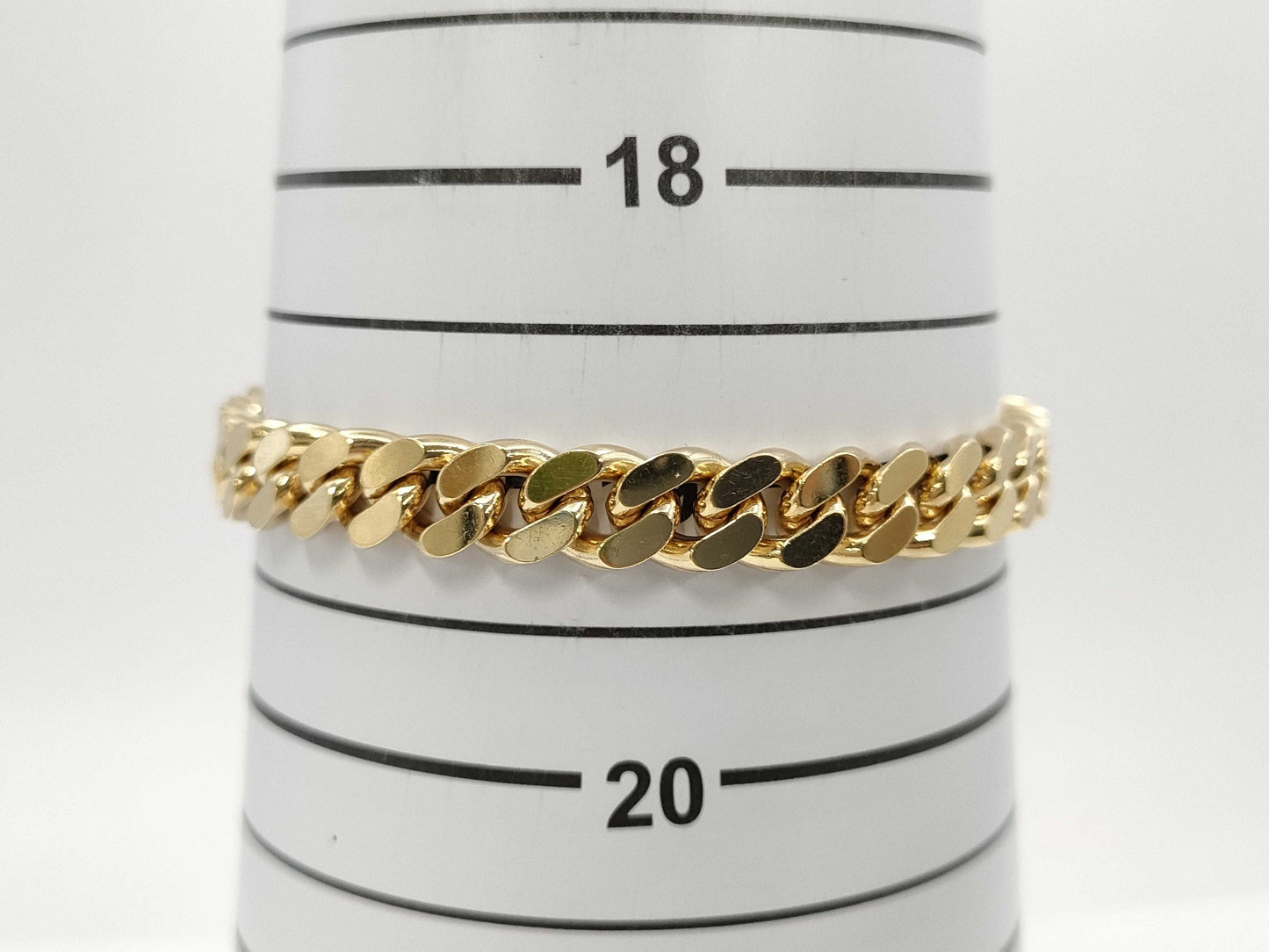 Kihei 2-Sided Single 19.5cm K18 50.1g Bracelet Bangle