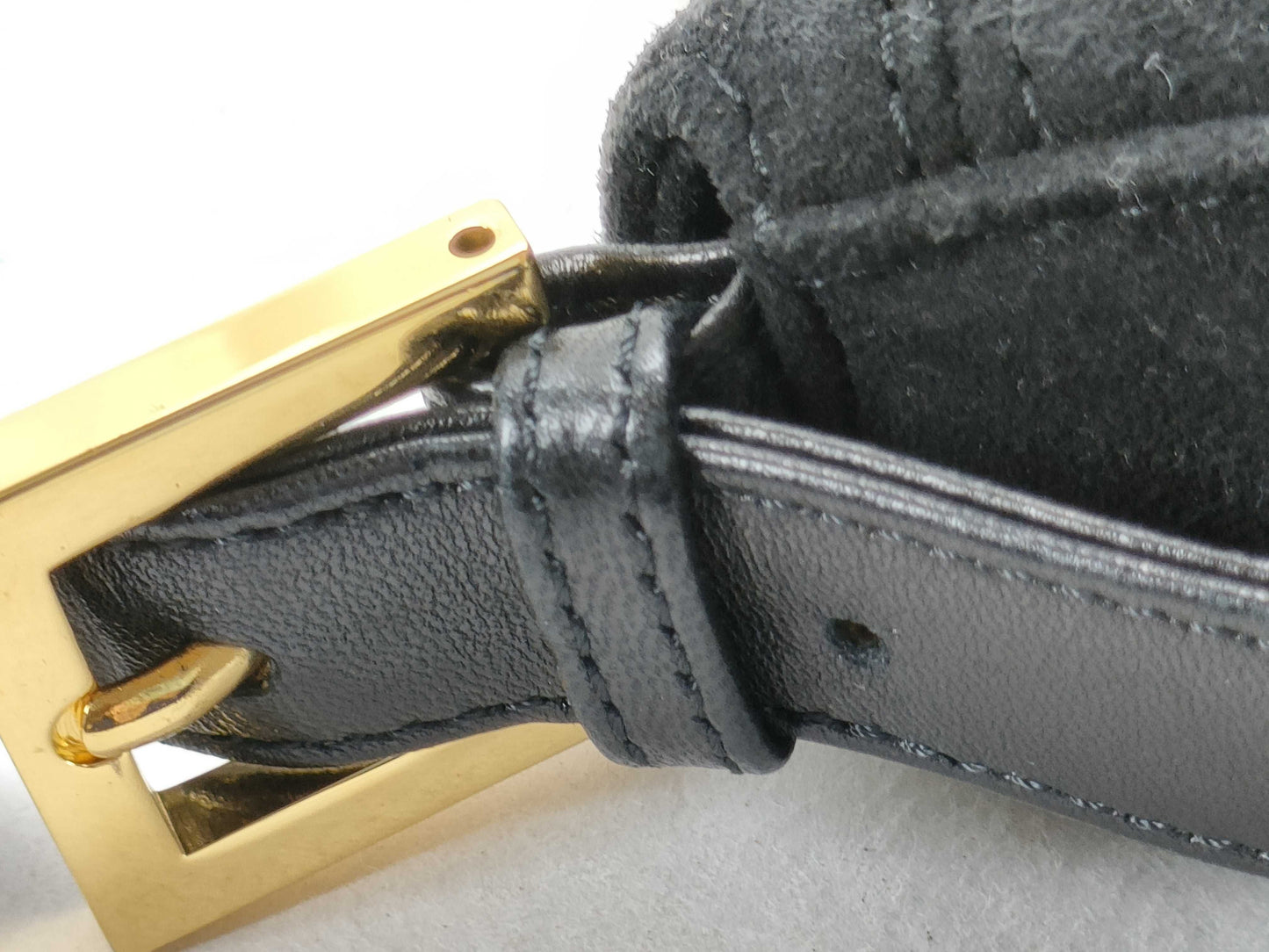 FENDI Mamma Bucket Suede Black One-Shoulder Bag Shoulder Bag