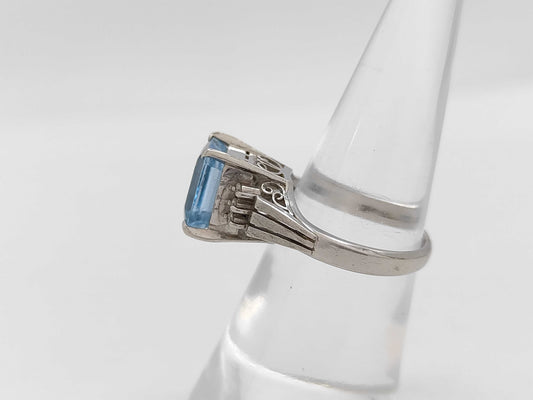 Colored Stone Diamond Pt900 7.0g Ring