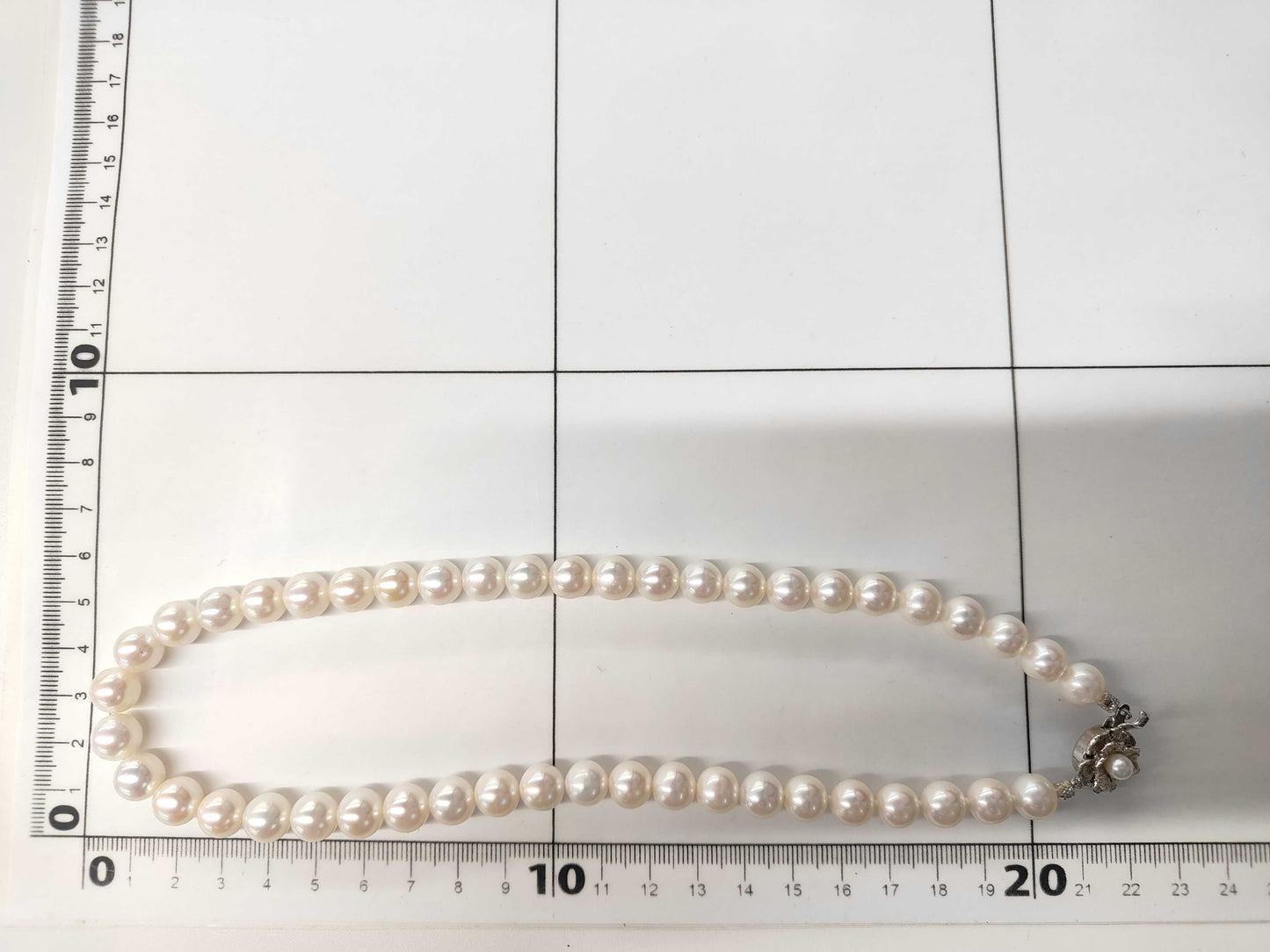 Pearl Diameter Approx. 8.0-9.4mm SV 51.3g Necklace