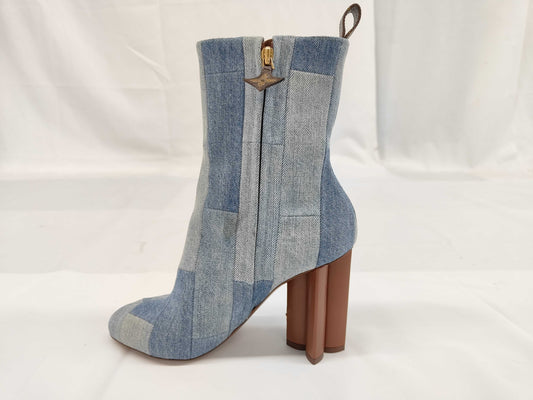 LOUIS VUITTON Louis Vuitton denim short boots size 35.5 Other shoes