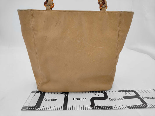 CHANEL CHANEL Tortoiseshell Chain Tote Bag Caviar Skin Tote Bag