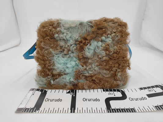 PRADA Fur Leather Shoulder Bag