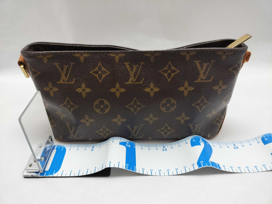 LOUIS VUITTON Monogram Bag Louis Vuitton Monogram Trotter Shoulder Bag PVC Brown Shoulder Bag