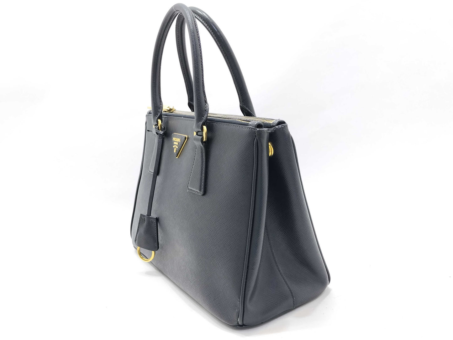 PRADA Galleria Handbag with Strap, Black