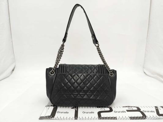 CHANEL Boy Chanel Chain Shoulder Black Bag
