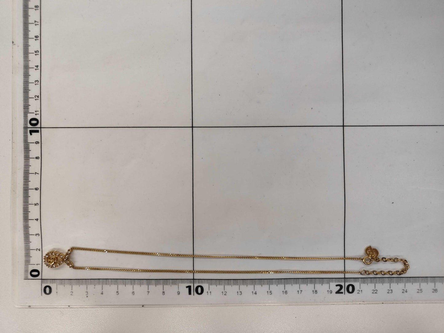 Dior CD logo rhinestone necklace