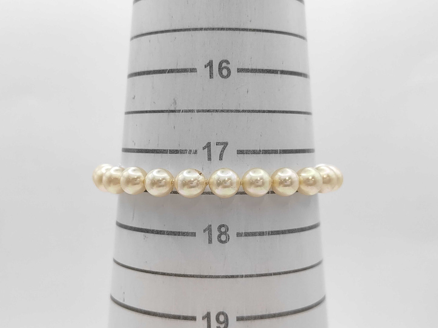 Faux Pearl/Semi-Round Pearl, Diameter: Approx. 6.5-7.5mm, Sterling Silver, 53.6g, Other Accessories