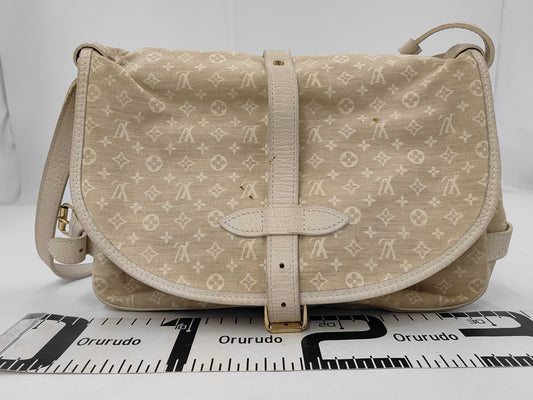 LOUIS VUITTON Mini Lin Saumur Shoulder Bag