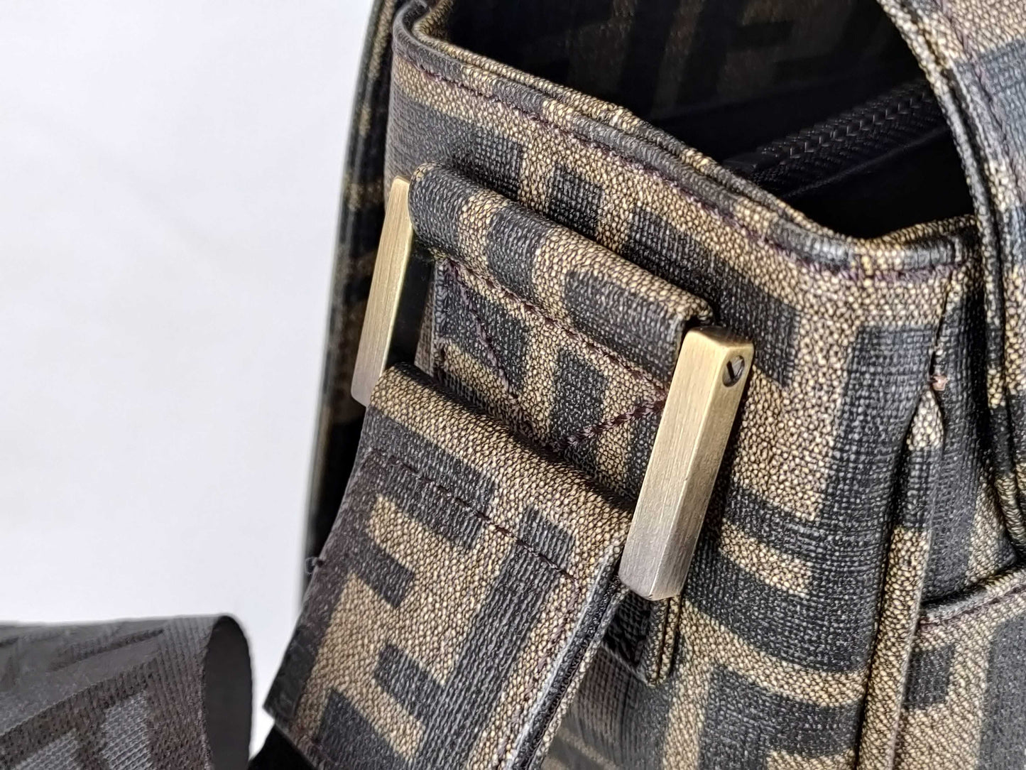 FENDI Zucca Pattern Messenger Bag 7VA195 Shoulder Bag
