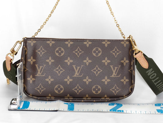 LOUIS VUITTON Monogram LV M44813 Multi Pochette Accessoires Khaki Pouch