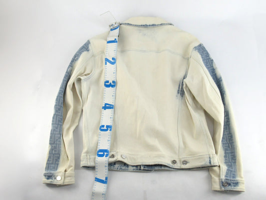 FENDI Pleated Zucca Denim Jacket FW1027 Men's Size 50