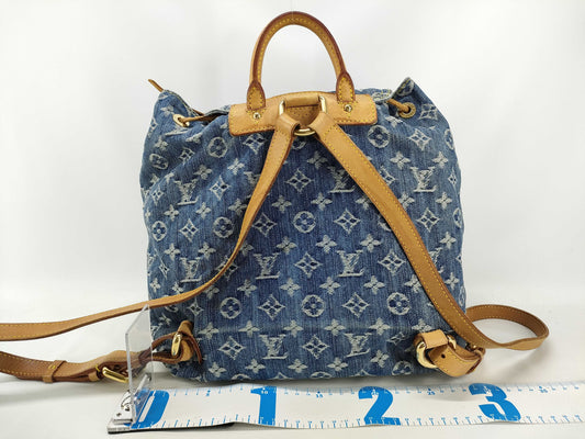 LOUIS VUITTON Monogram Denim Sac Ado GM CA0076 Backpack