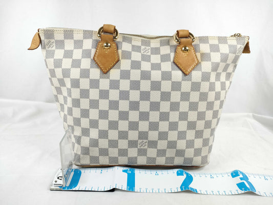 LOUIS VUITTON Damier Azur Saleya PM N51186 Handbag with Initials
