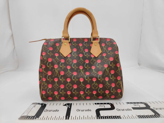 LOUIS VUITTON LV Monogram Speedy 25 Cherry Handbag