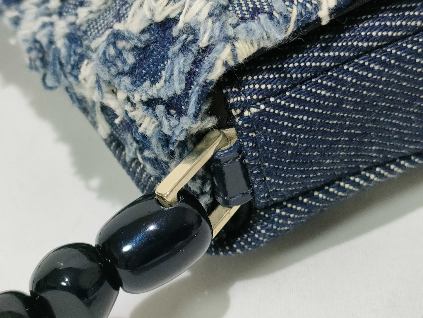 Dior Marispearl Denim Blue Shoulder Bag