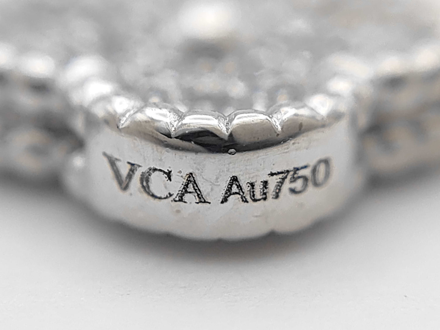 Van Cleef & Arpels Sweet Alhambra Diamond Bracelet in 750 White Gold, 7.8g