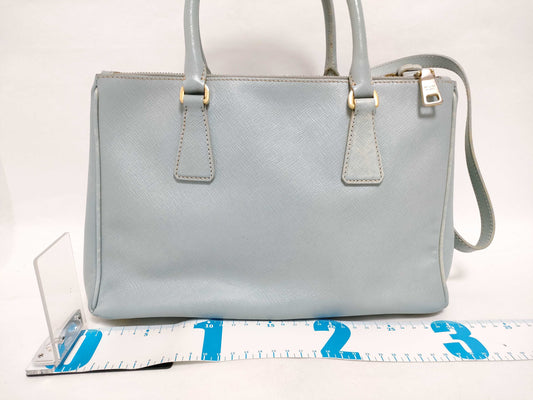 PRADA Galleria Saffiano Leather Handbag in Light Blue