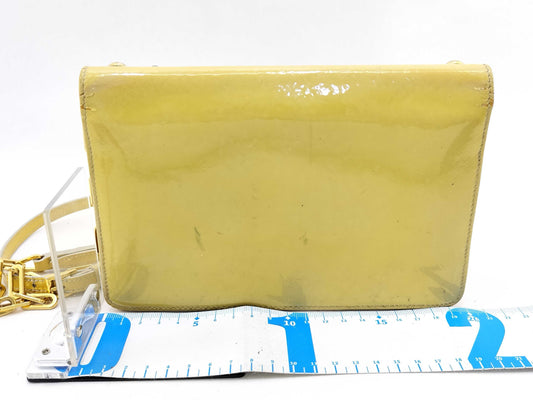 PRADA Prada Chain Shoulder Bag Yellow Clutch Bag